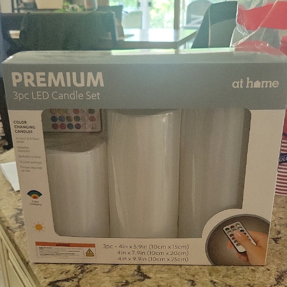 At Home Other - Premium 3pc LED Candle Set with Remote